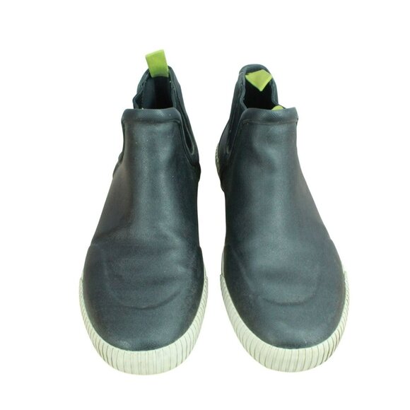 LL Bean Wellie Sport Black Rubber Pull On Waterproof Chelsea Boots Size 11.5 M - Picture 5 of 9